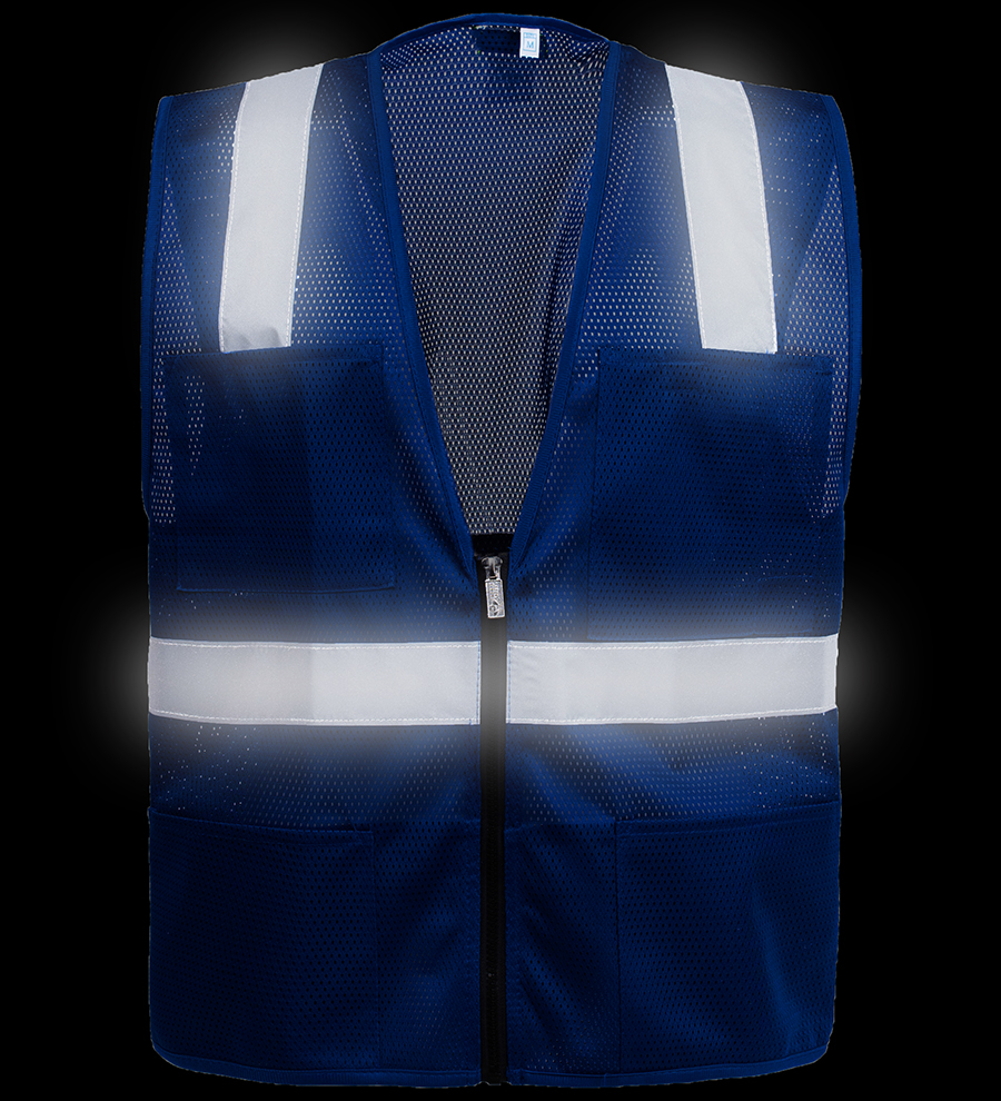 Navy Blue Hi Visible Mesh Safety Vest MSD1001NV